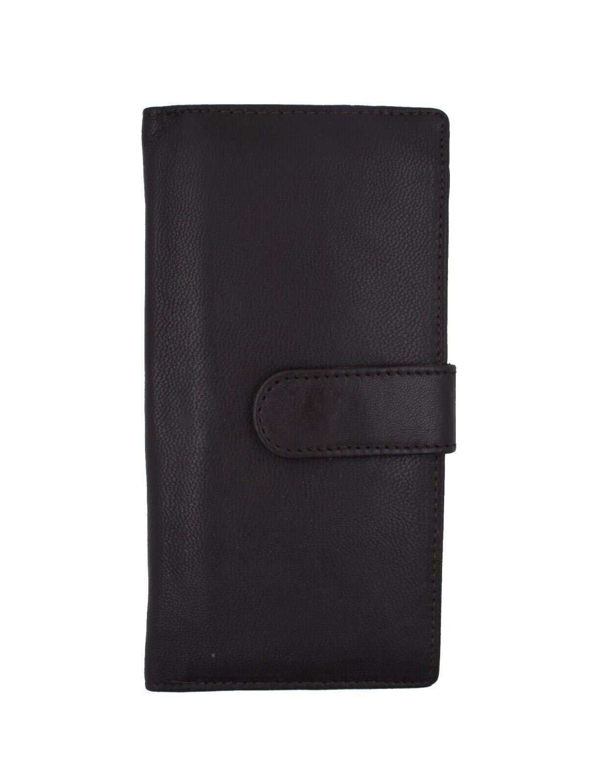 Genuine Leather PLAIN Checkbook Cover Brown with Snap Closure NEW!!!