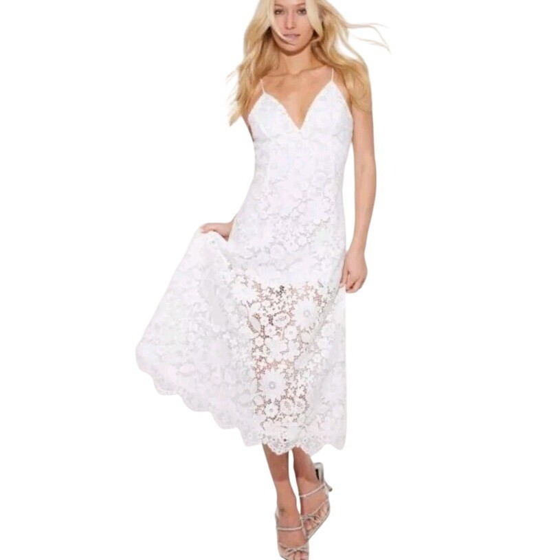 Generation Love New York Rose Lace Dress In White Women’s Size S NWT