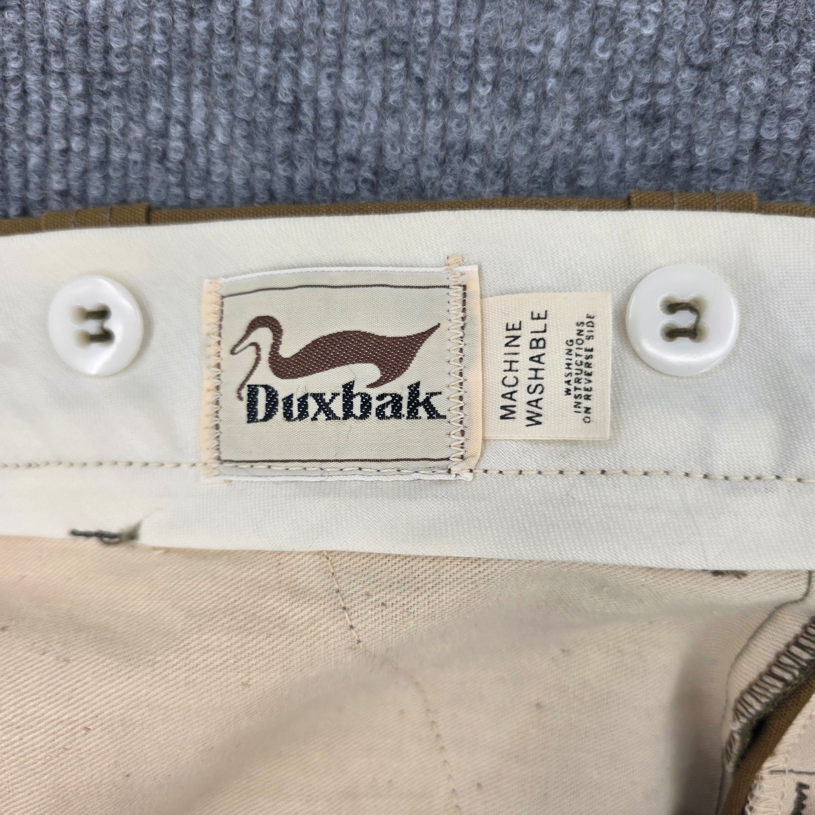 Duxbak Upland Field Pants & Vest Mens Brown Canvas Nylon Brush Guard Hunting USA