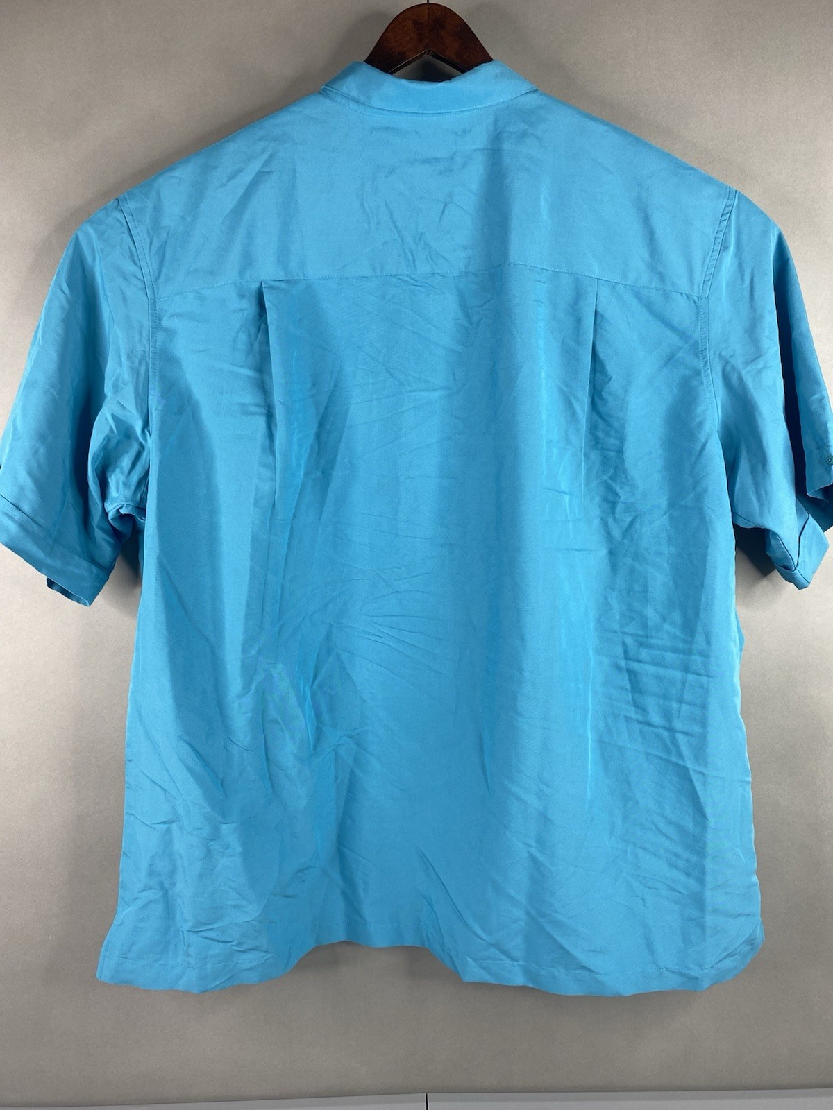 Cubavera Big & Tall Blue Moon Button Down Short Sleeve Collared Shirt Men’s 3XLT