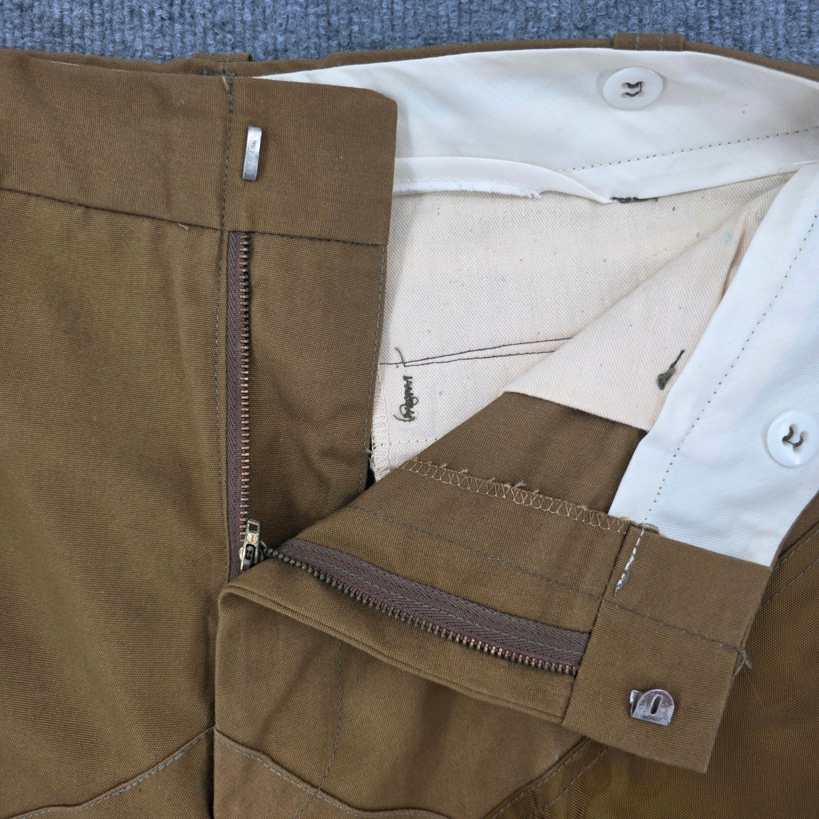 Duxbak Upland Field Pants & Vest Mens Brown Canvas Nylon Brush Guard Hunting USA