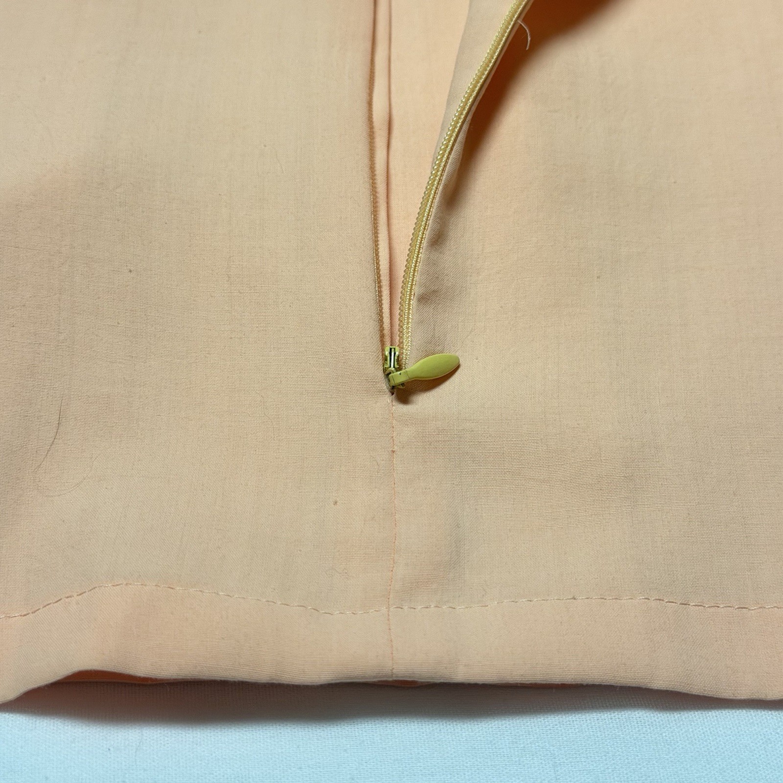 Vintage 90s Seize Sleeveless Mock Neck Top Salmon Pink Heart Cutout Sheer S Y2K