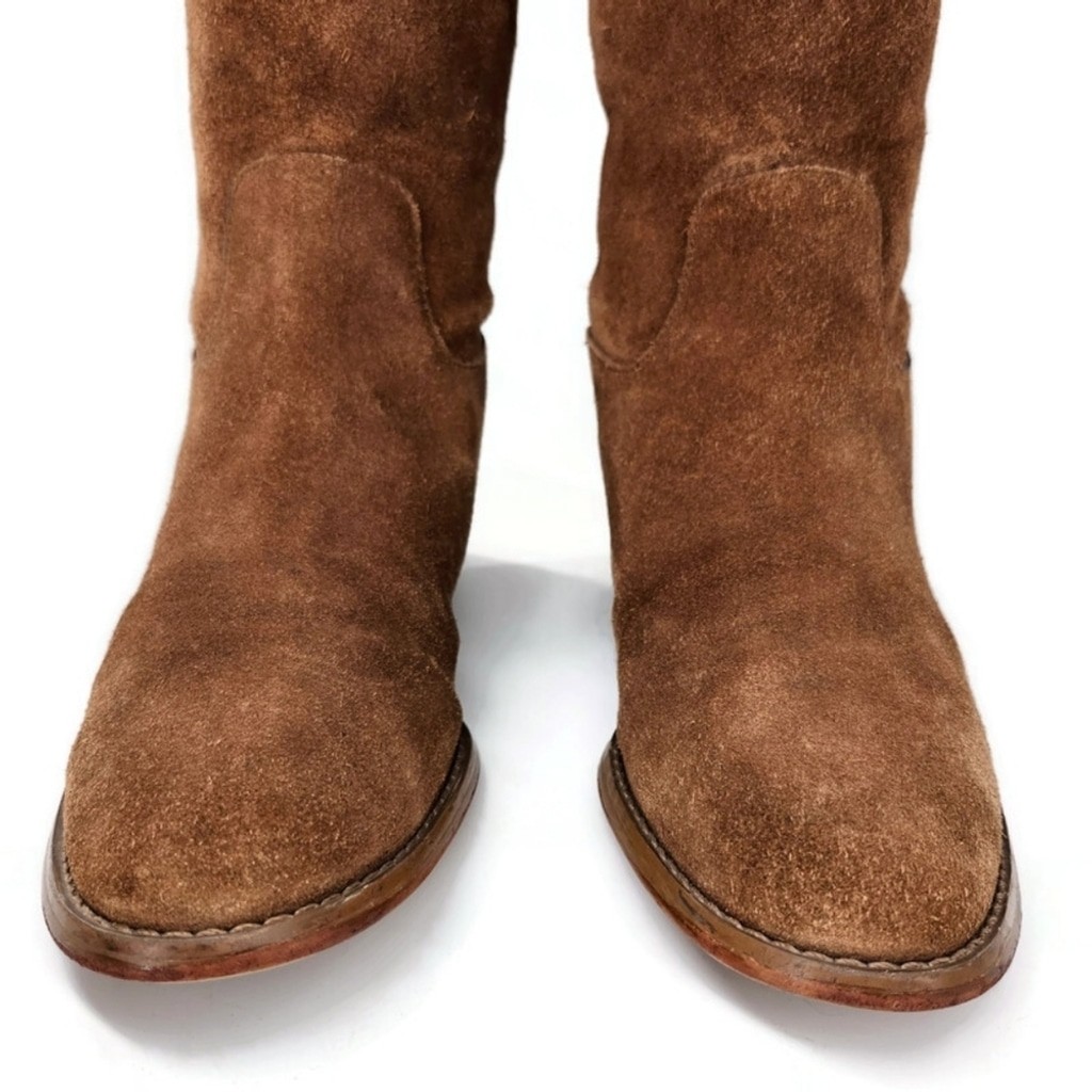 Michael Kors Regina Sz 7.5 Brown Suede Pull-On Tall Over-The-Knee Riding Boots
