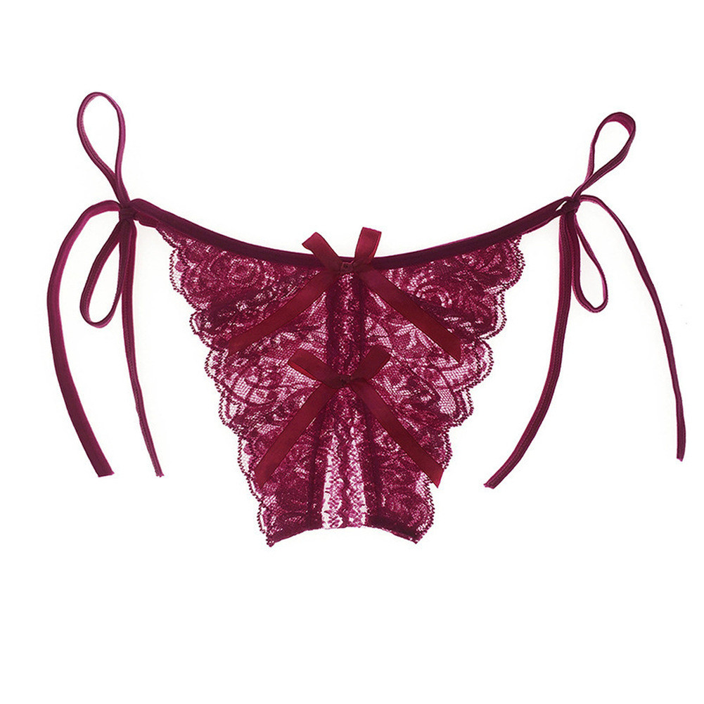 Mid Waist Women Briefs Open Crotch Underwear Panties Pure Cotton Lady G-String