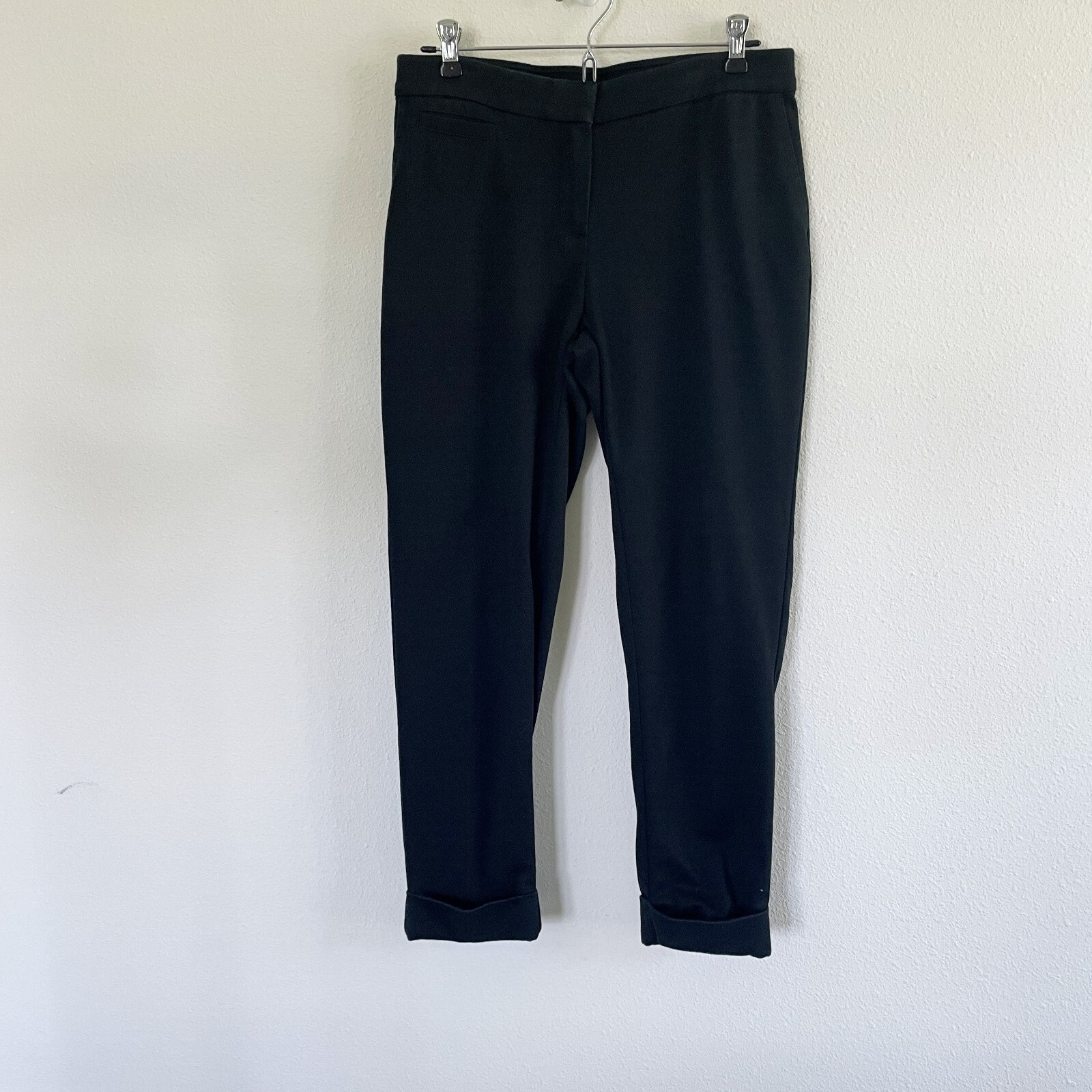 J Jill Pants Womens Size XS Black Ankle Stretch Zip Casual Career Cuffed Hem