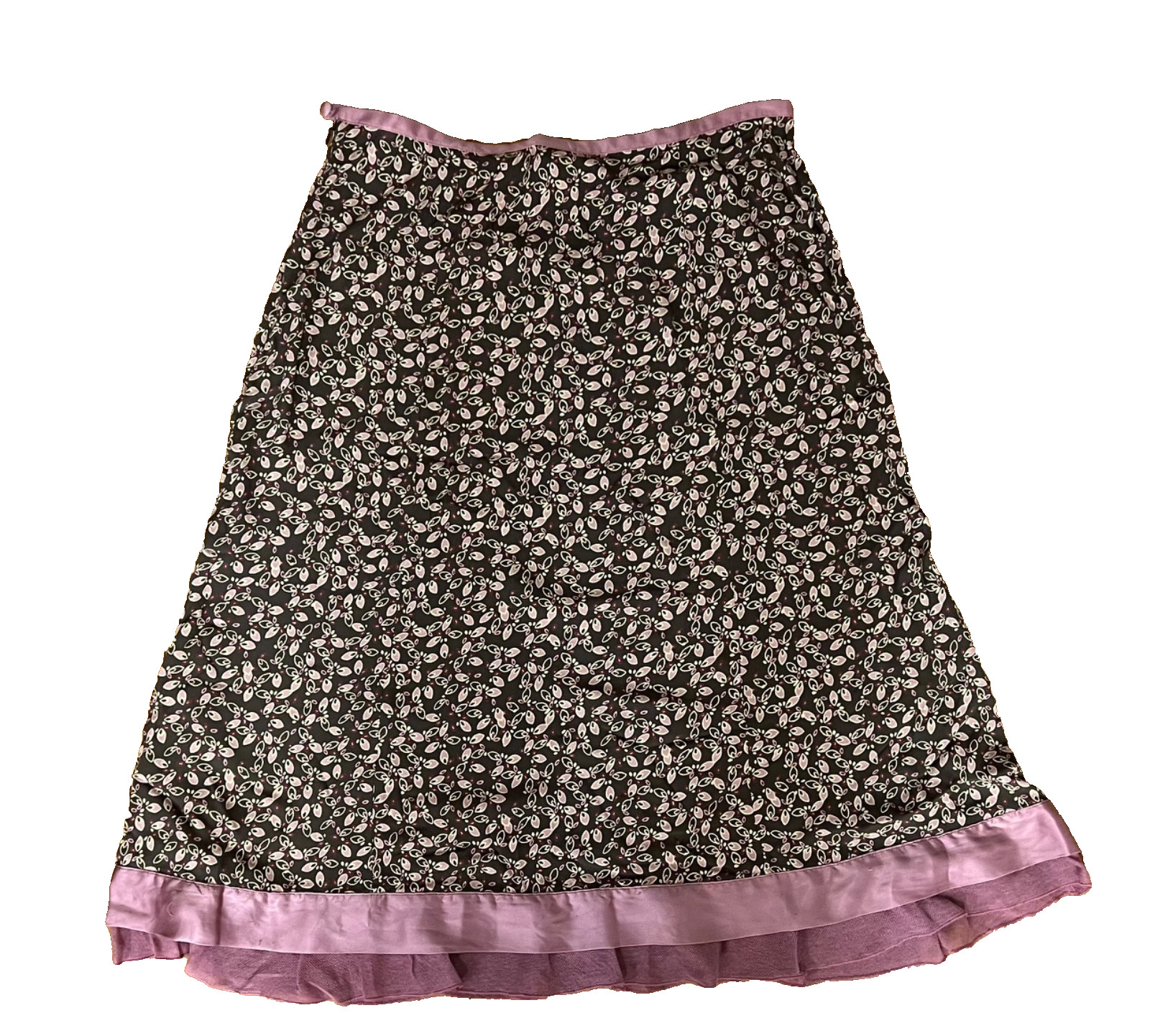 J Jill Brown Purple Rayon Skirt Women’s Size 8