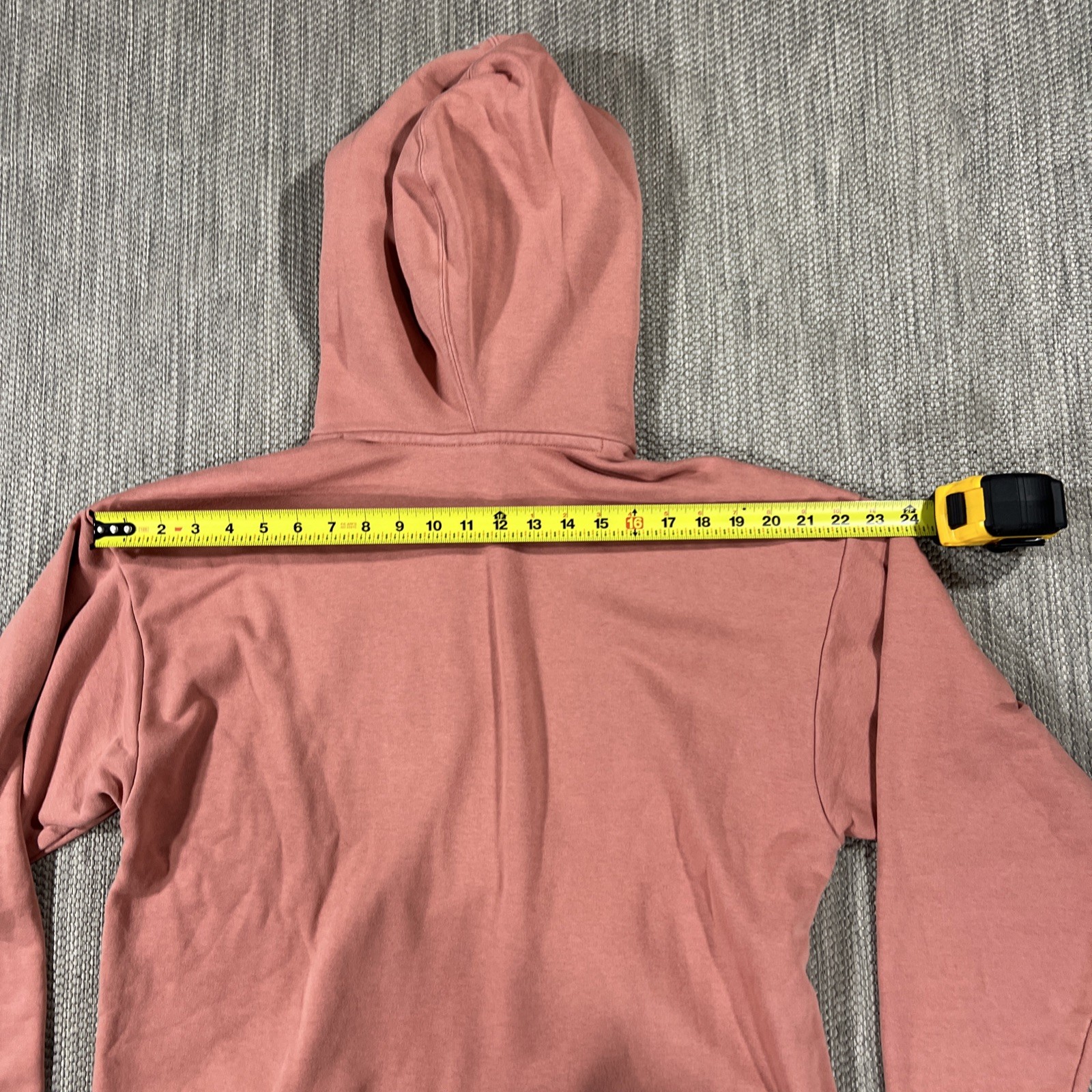 Adidas Hoodie Men’s S Salmon Pink Pullover Kangaroo Pocket Athletic Sweatshirt