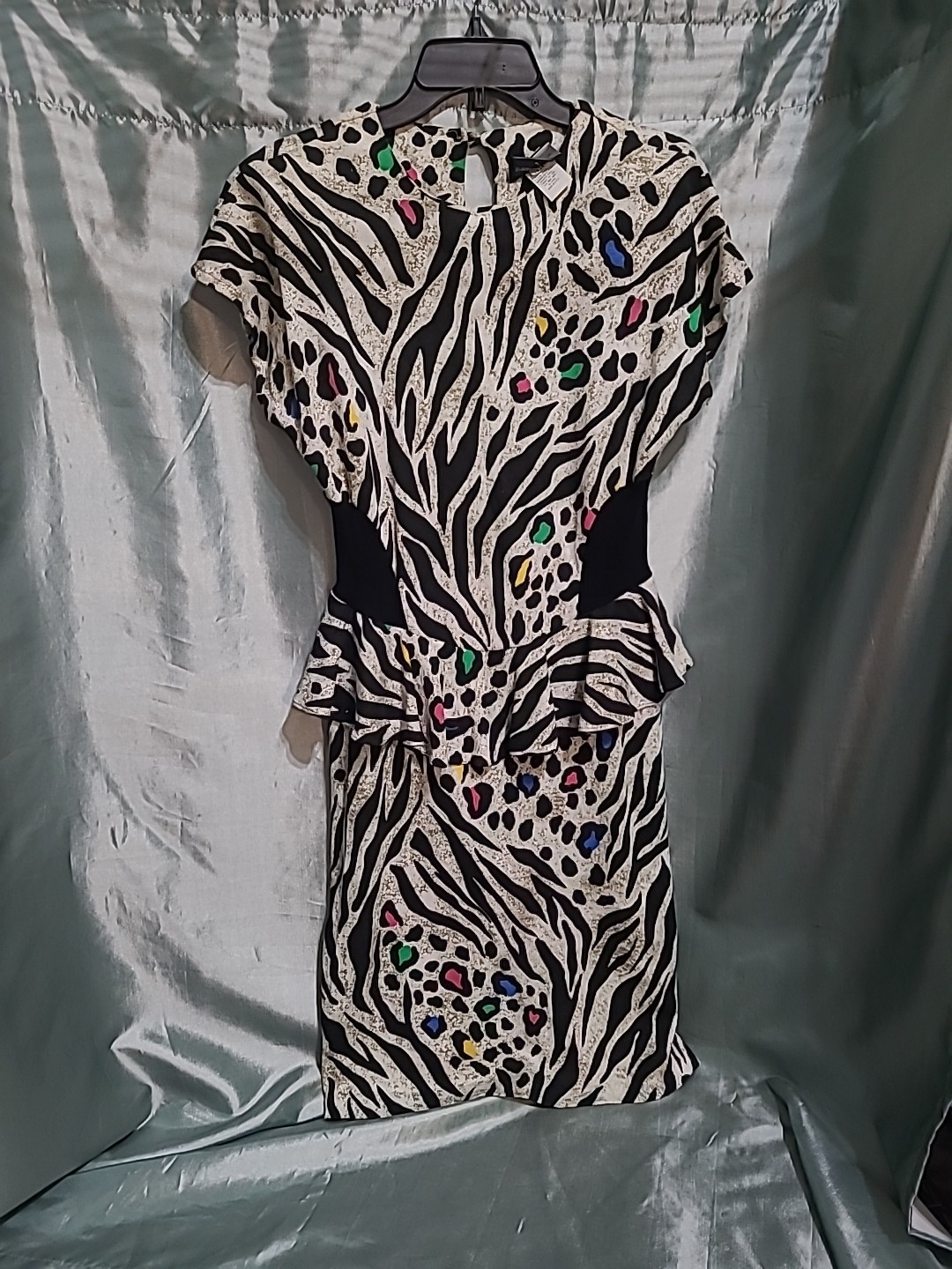 Vintage 80’s Breakin Loose Zebra Dress 13-14