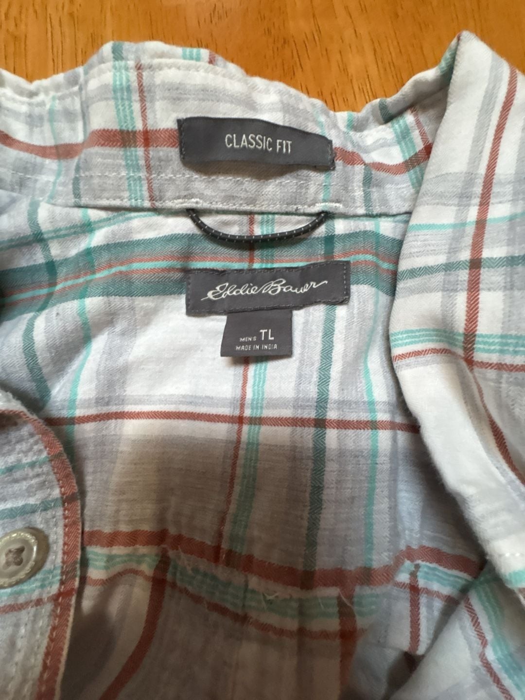 Eddie Bauer Men’s Long Sleeve Plaid Button-Down Shirt