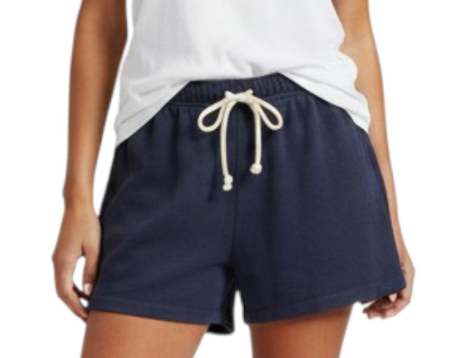 CASUAL Perfect White Tee ALMOST BLACK PIQUE MESH KNIT Venus Pull-On Shorts SZ S