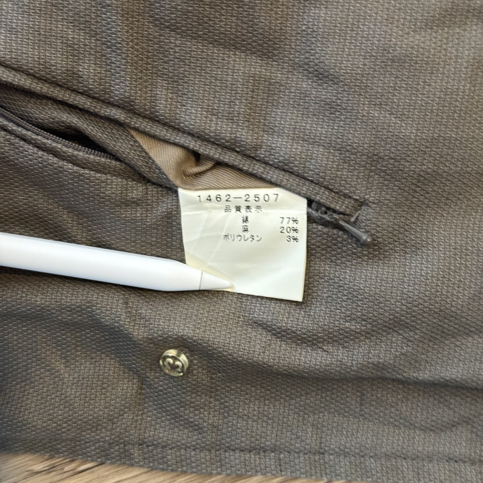 Maurizio Baldassari Milano Stand Collar Blazer Cotton Linen Made in Japan Size50