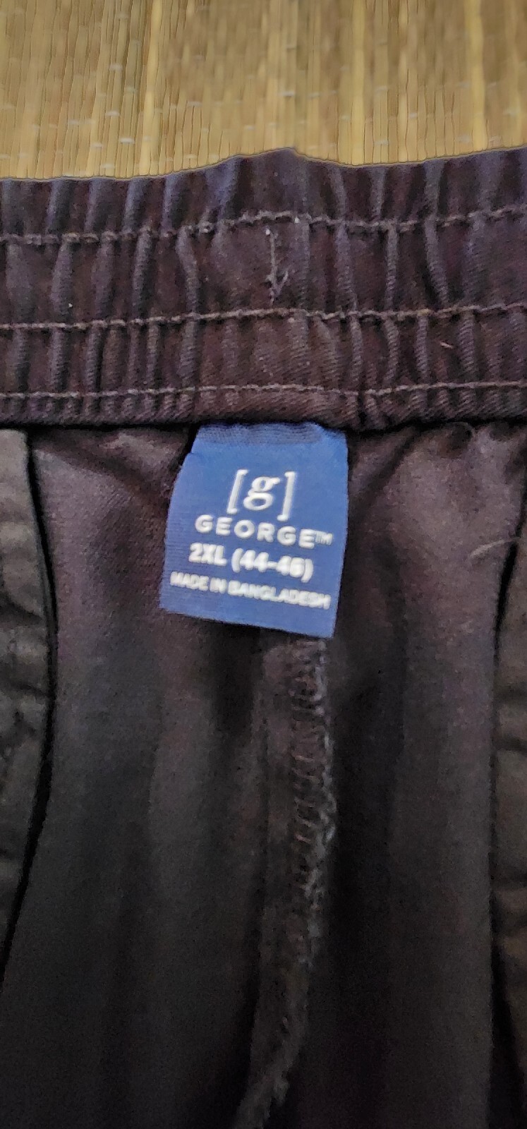 George Black Elastic Waist Drawstring Shorts Men’s 2XL (44-46) Pre-owned EUC