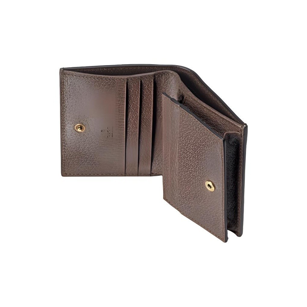Gucci Bamboo Toggle Canvas and Leather Card Wallet for Women 7.48×7 in