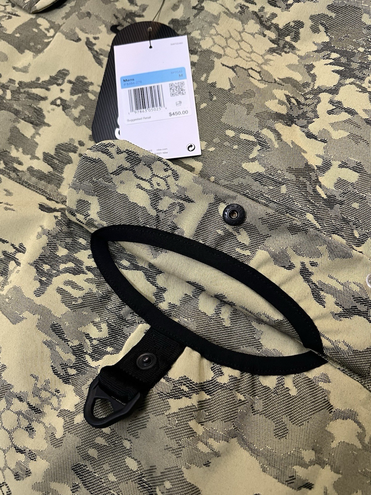 Nike Tech Woven CORDURA Jacket Camo Olive Black Men’s Size Medium IF8494-276