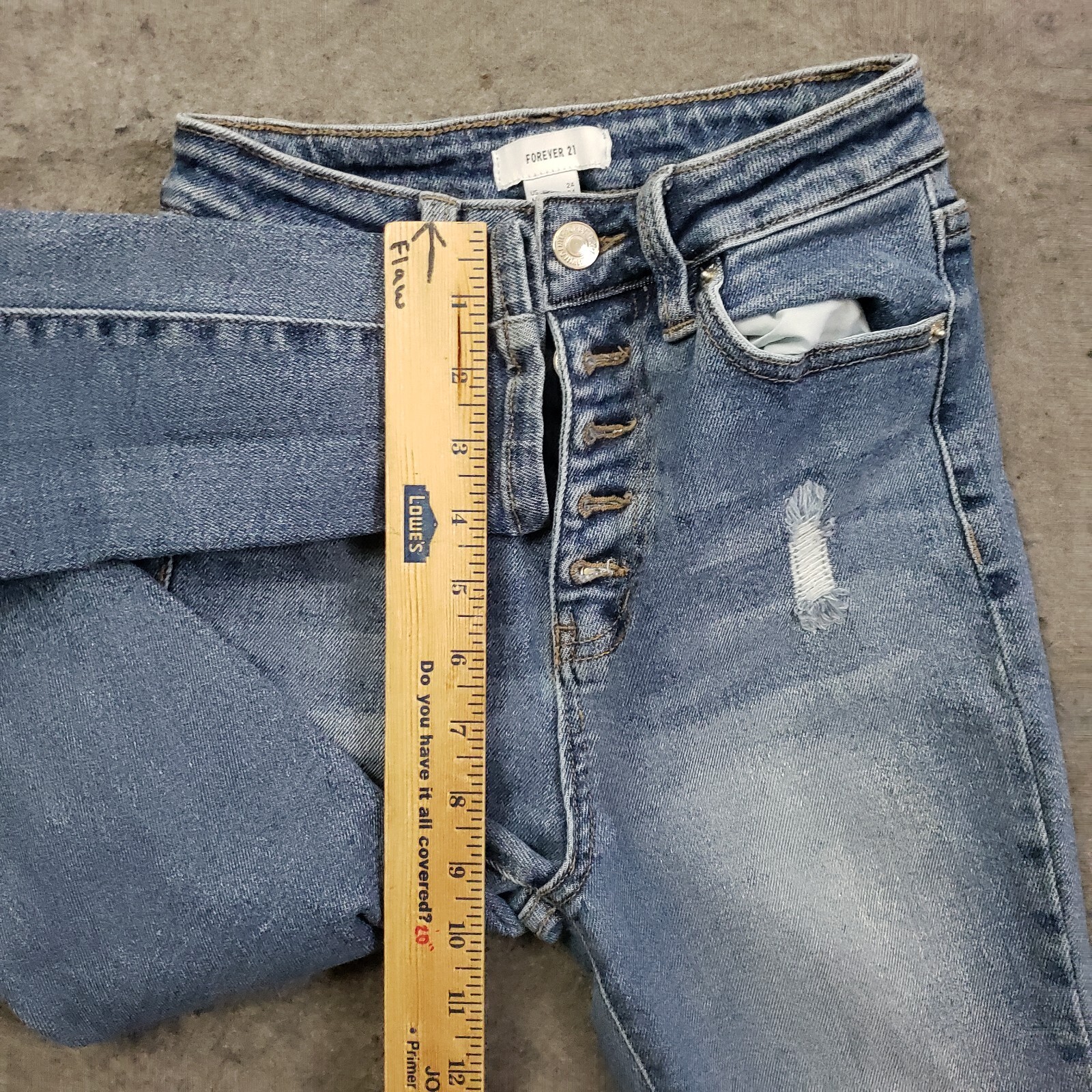 Forever 21 Jeans Womens 24 Jegging Skinny High Rise Medium Wash Pants Blue 22×26