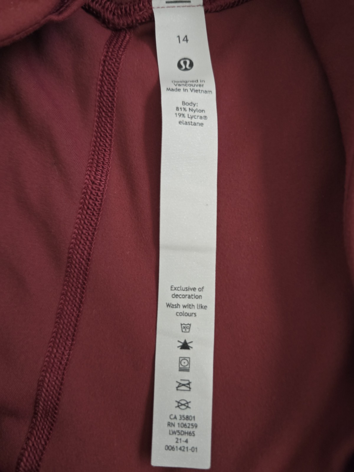Lululemon High Rise Jogger Women Sz14 Terracotta