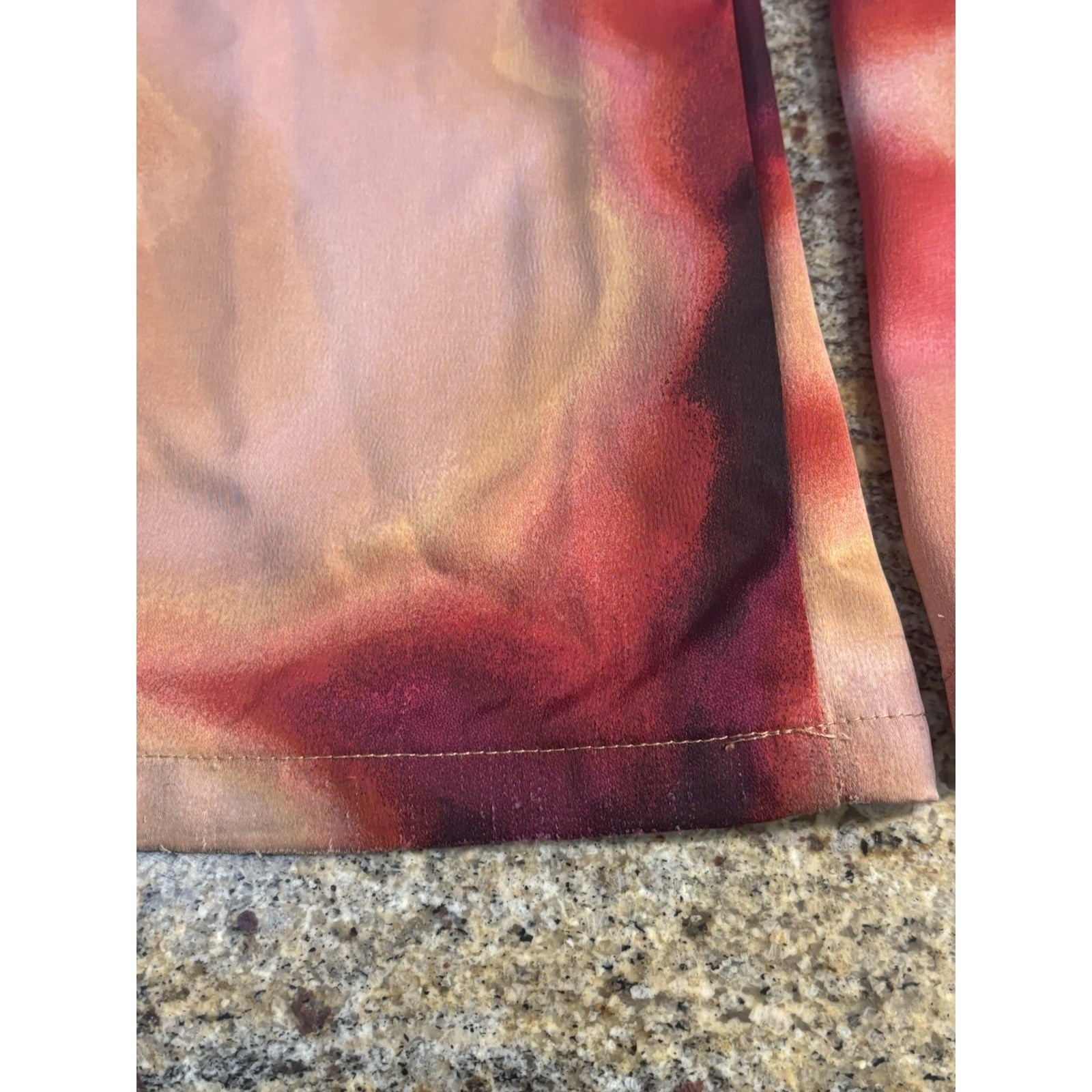 Nina Parker Trendy Printed Pants Plus Size 1X Red Black Purple – (RED)