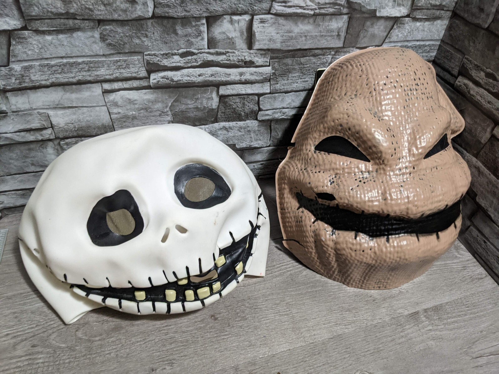 DAMAGED Jack Skellington Oogie Boogie Nightmare Before Christmas Halloween Masks