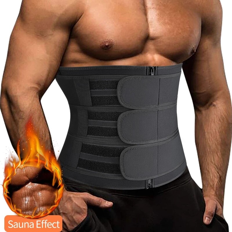 Men Slimming Belly Control Body Shaper Waist Trainer Sweat Sauna Girdle Belts US