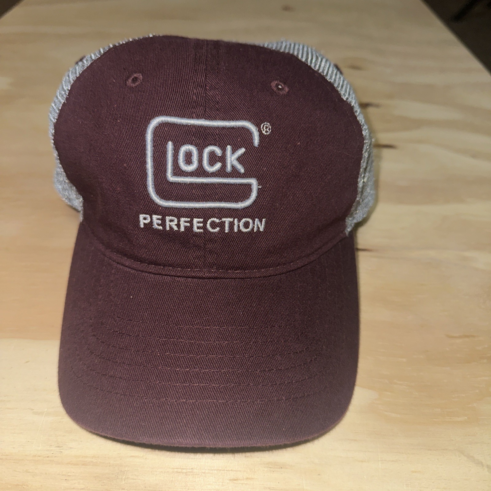 Glock Mesh Hat Adjustable Snapback, maroon