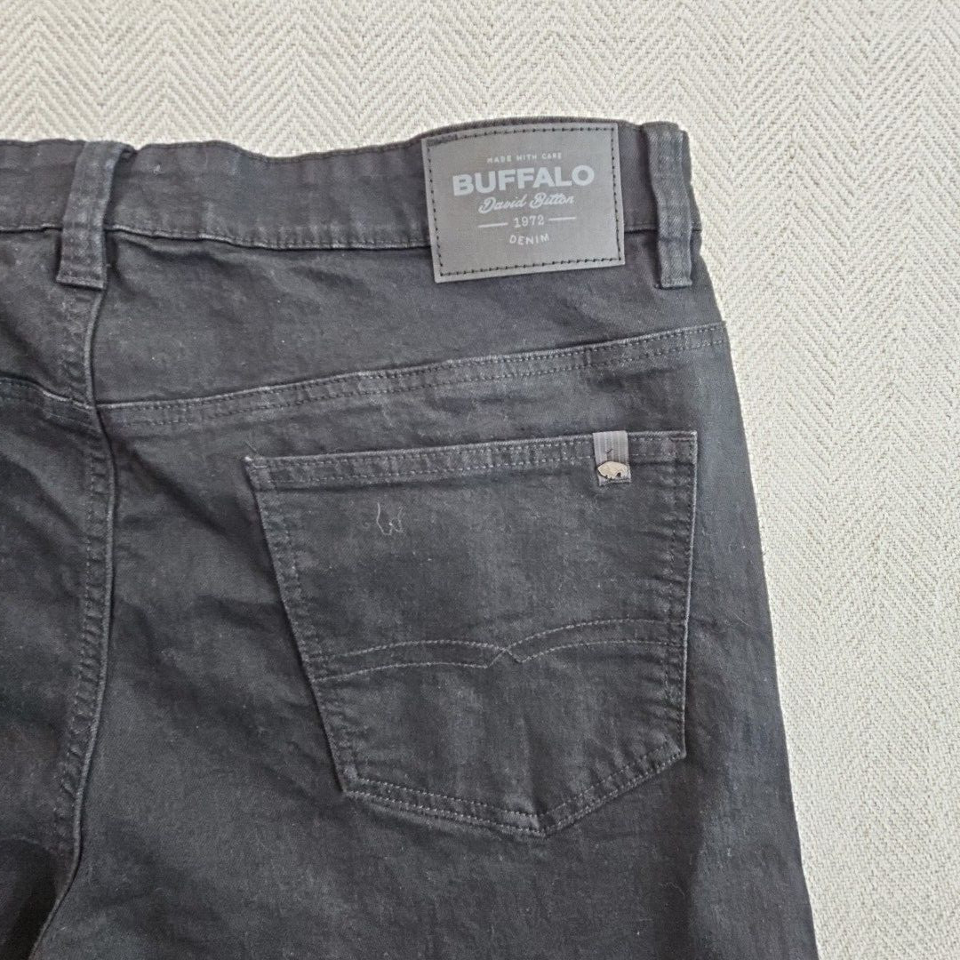 Buffalo David Bitton Ash Jeans Men’s Size W36 L32 Black Slim Fit NWT Classic
