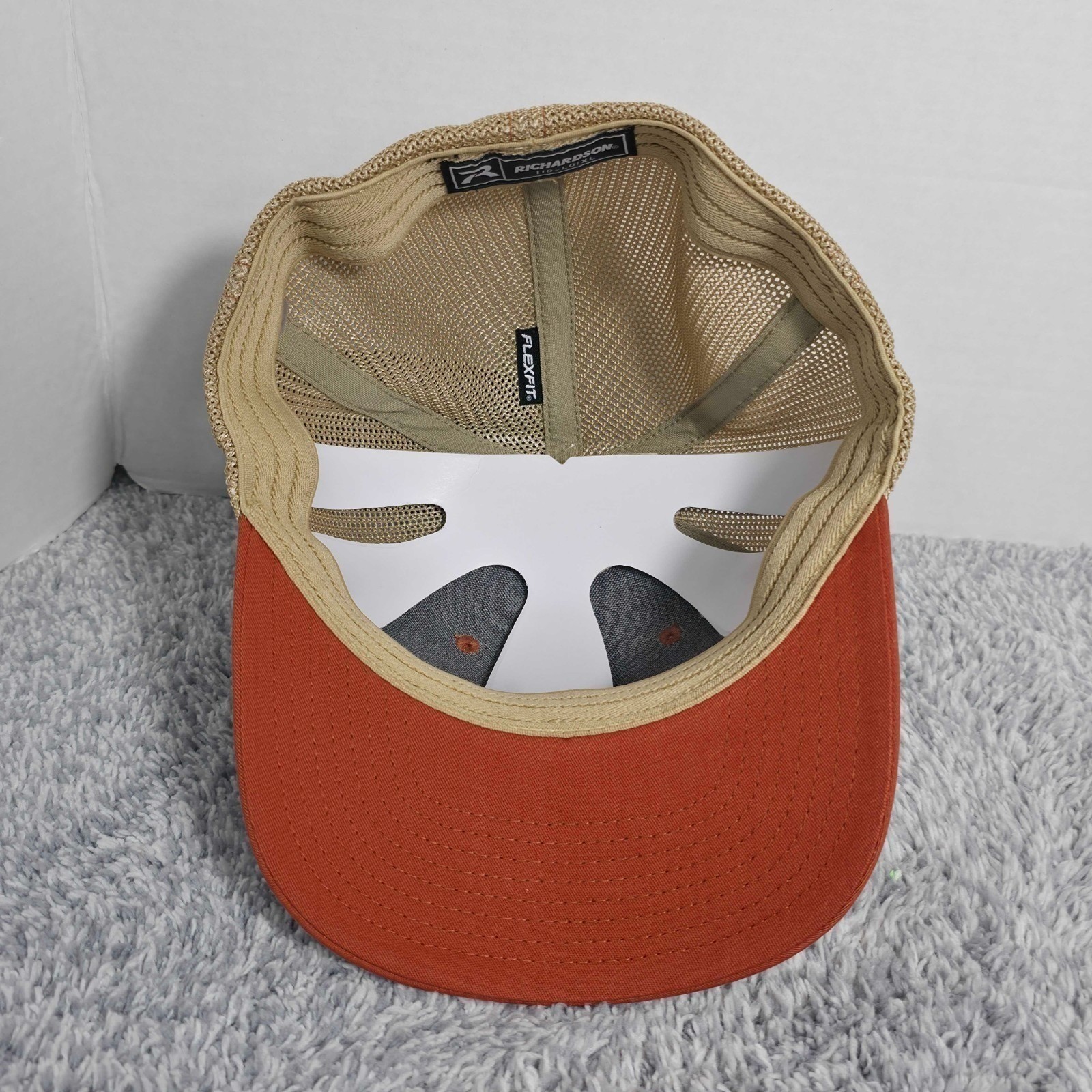 Beretta TKAD FlexFit Meshback Trucker Cap Hat Size L/XL Orange Khaki NWT