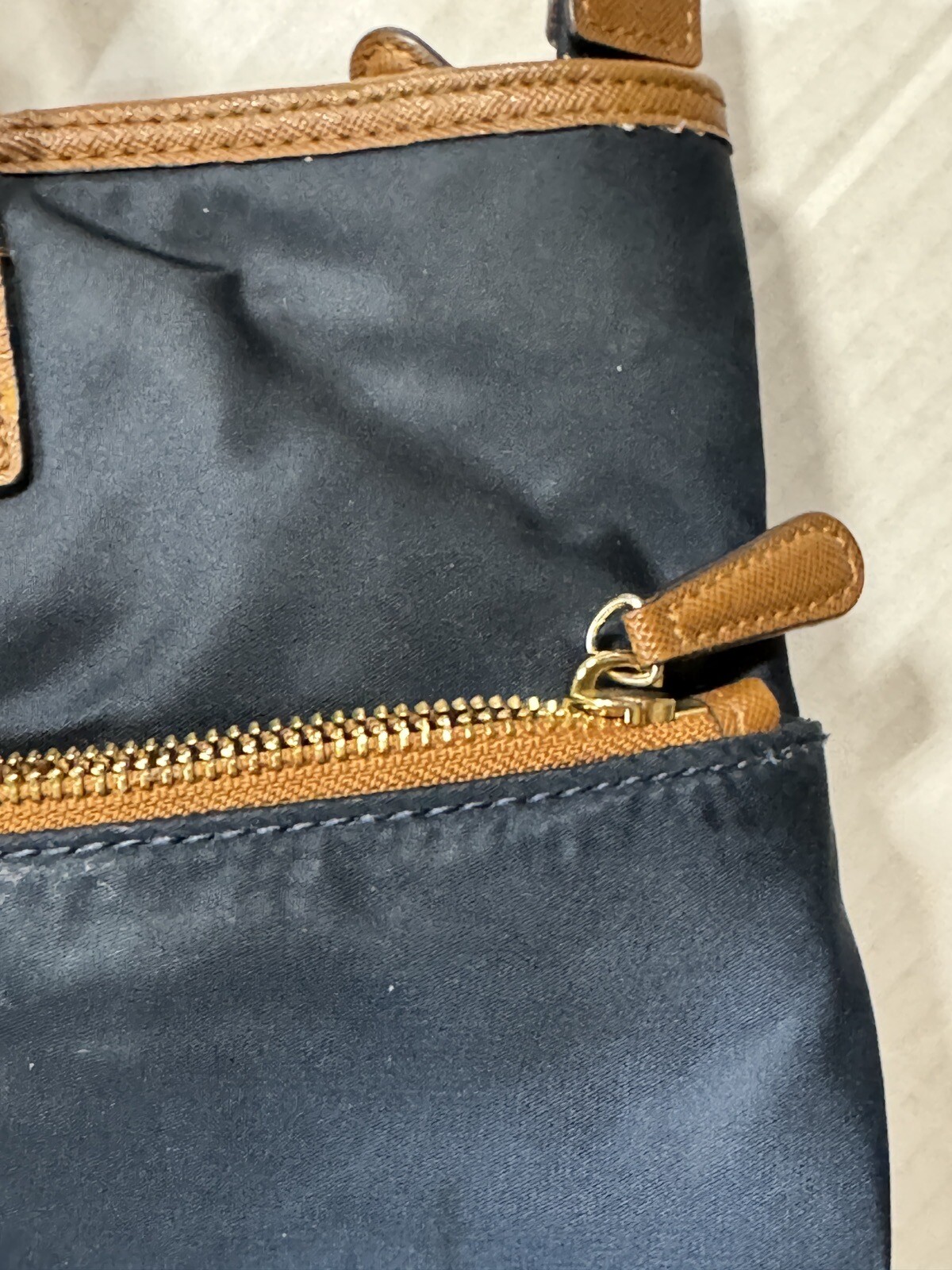 Michael Kors Purse Navy Kempton Tote Bag See Some Damage And Wear In Pictures