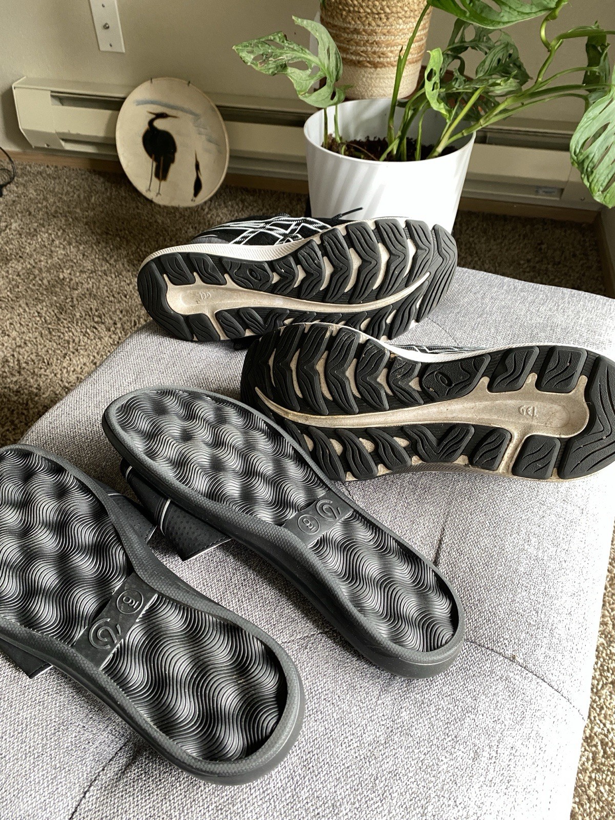 ASICS Women’s Shoes And Champion Sliders Lot Both Size 9 Used Lightly