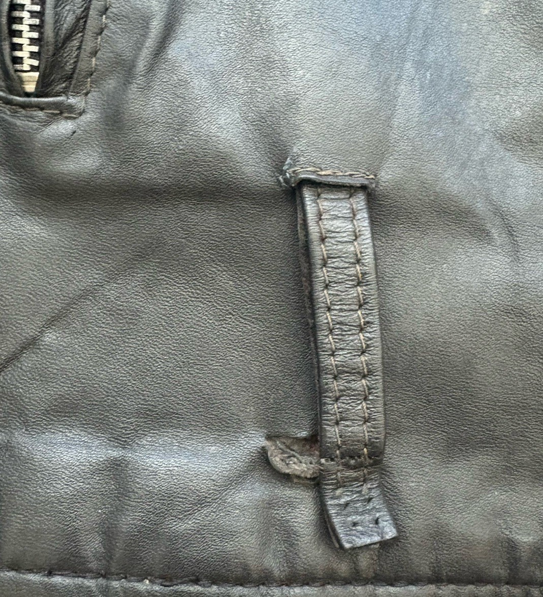 black Excelled brand leather motorcycle biker jacket Size 40 Reg.