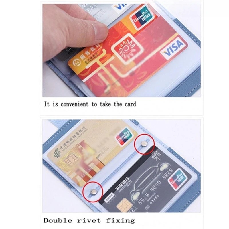 RFID Blocking ID Credit Card Holder 26 Cards Slim PU Leather Pocker Case Wallet