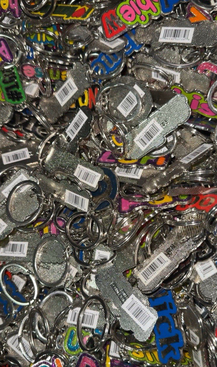 A, B, C, D, E, F, G, H, J – Metal Keychain with Beautiful Colors