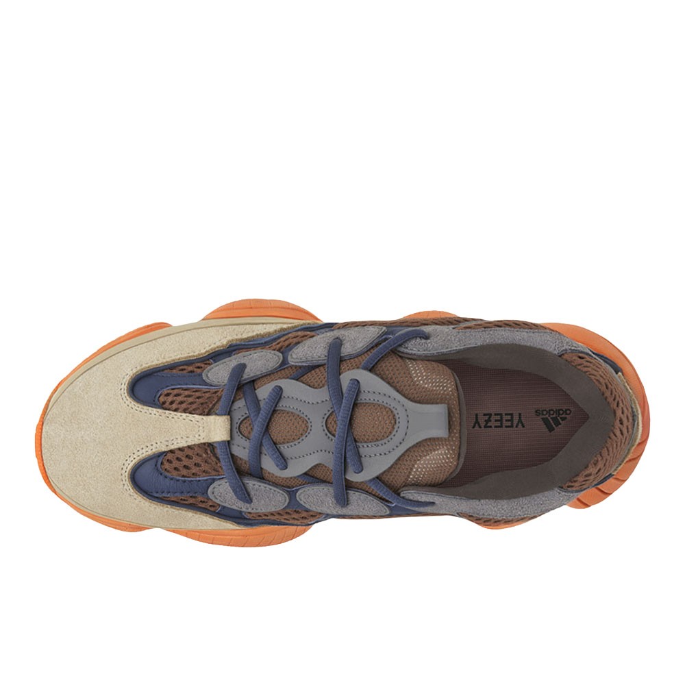 adidas Yeezy 500 Lace Up Mens Beige, Brown, Orange Sneakers Casual Shoes GZ554