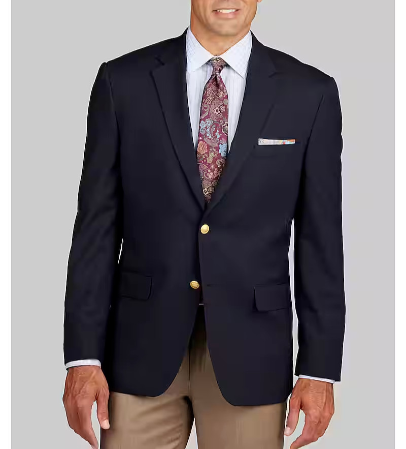 Jos A Bank Men’s Blazer 42L SportCoat Black or Dark Navy D040218