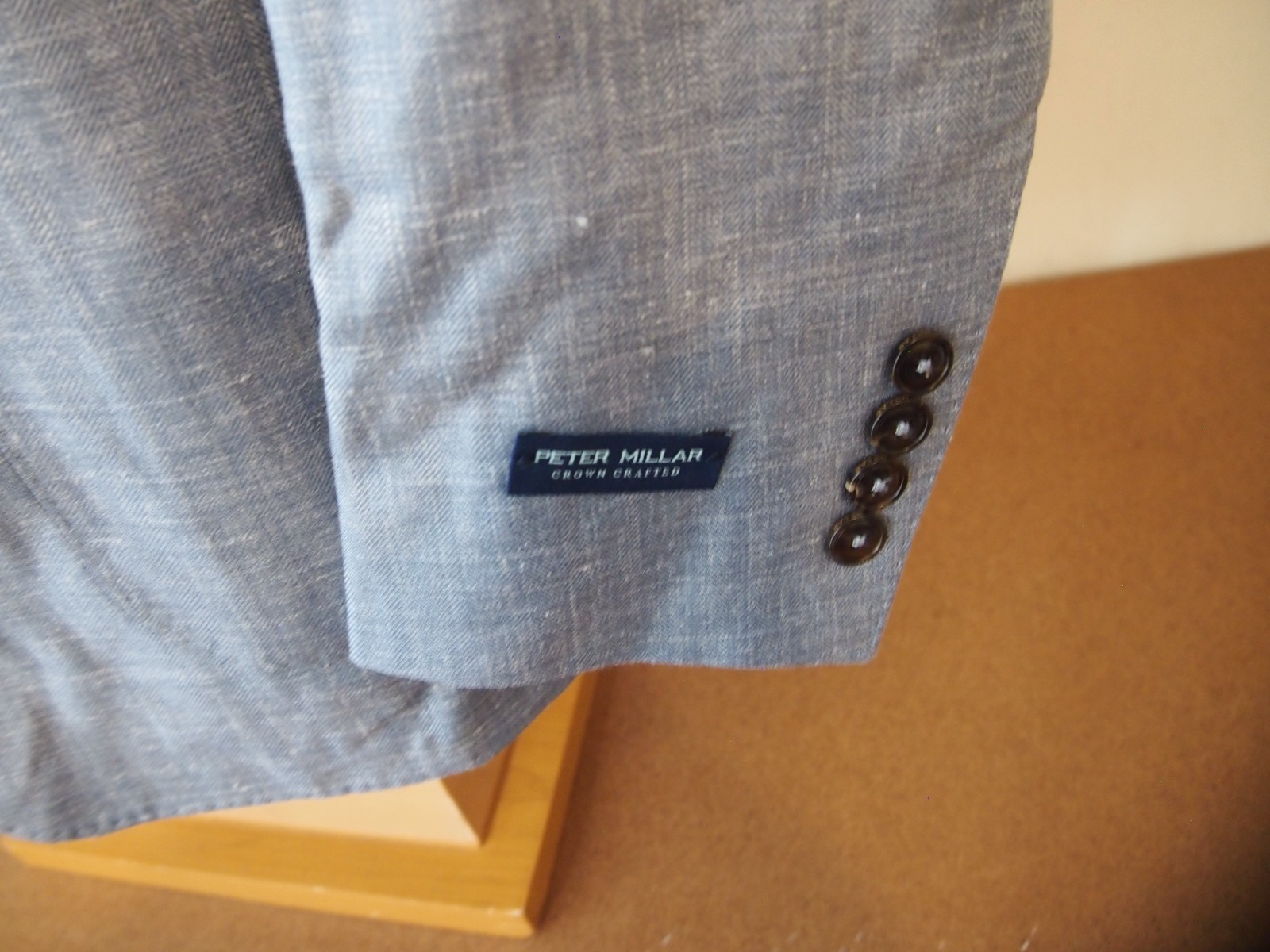 Peter Millar Wool Silk Linen 2 Button Gavin Herringbone Sport Coat NWT 40R $1295