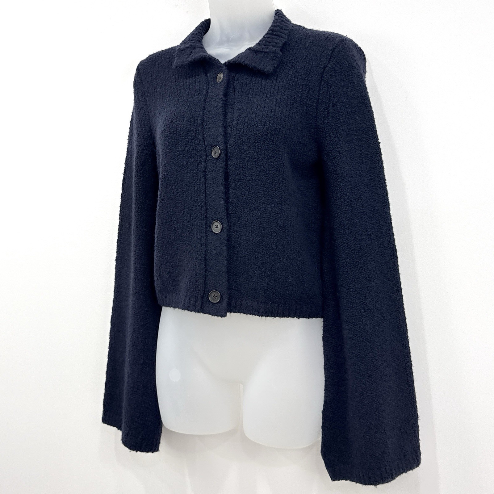 Banana Republic Flare Sleeve Extra Fine Merino Wool Cardigan XS NWT Heritage