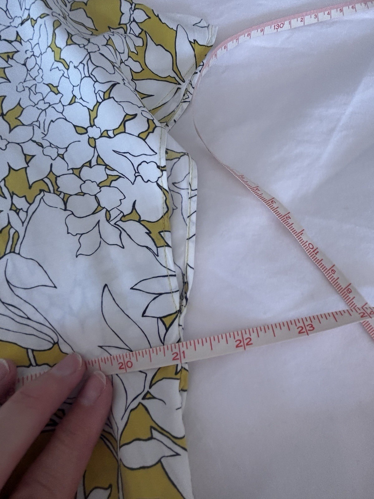 Boden silk blend top. 16. Yellow & white floral.
