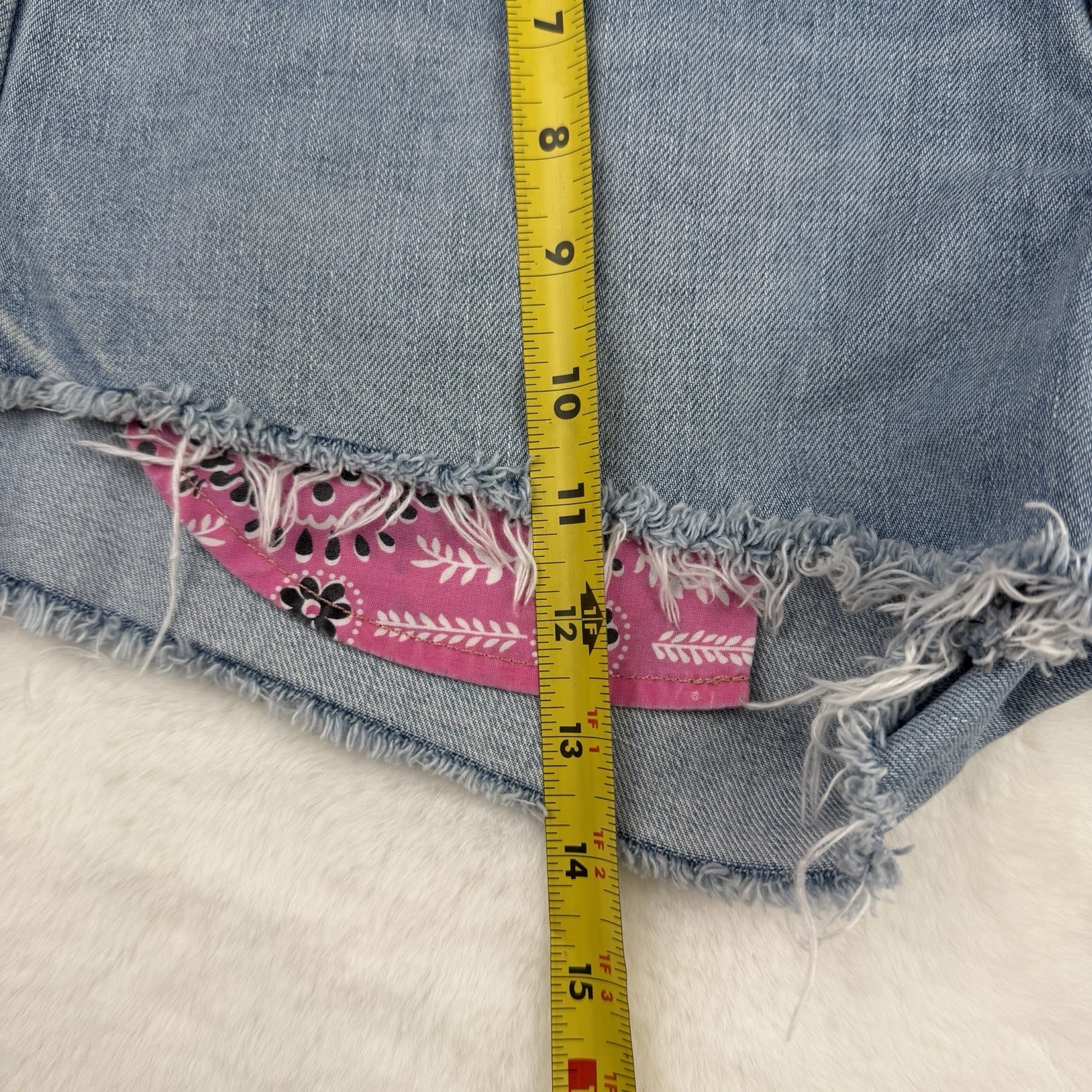 Gap 1969 Original Best Girlfriend Denim Shorts Distressed Blue Womens 31R