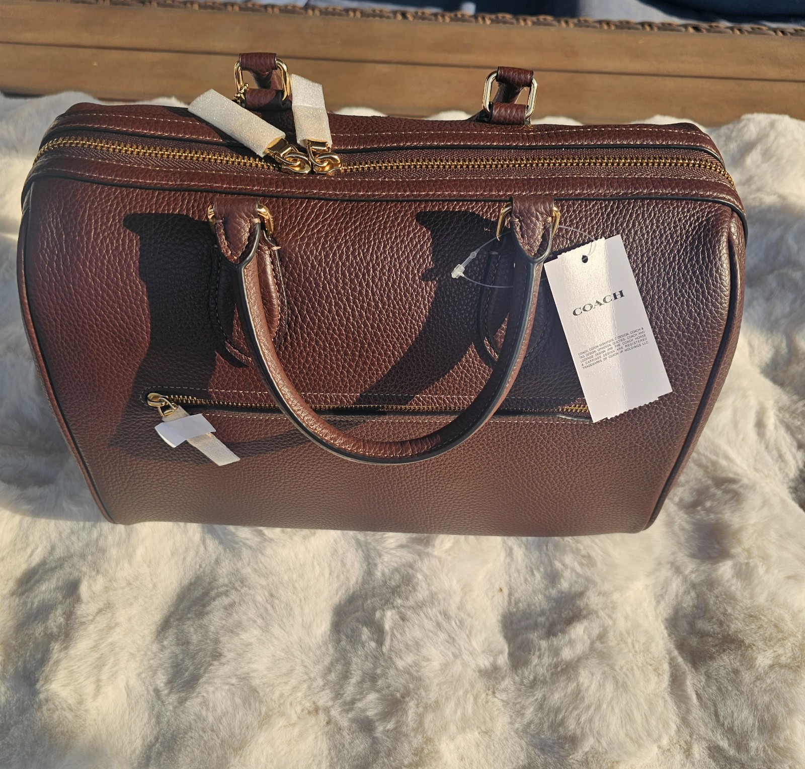 Coach Brand NWT Large Rowan Satchel – Maple