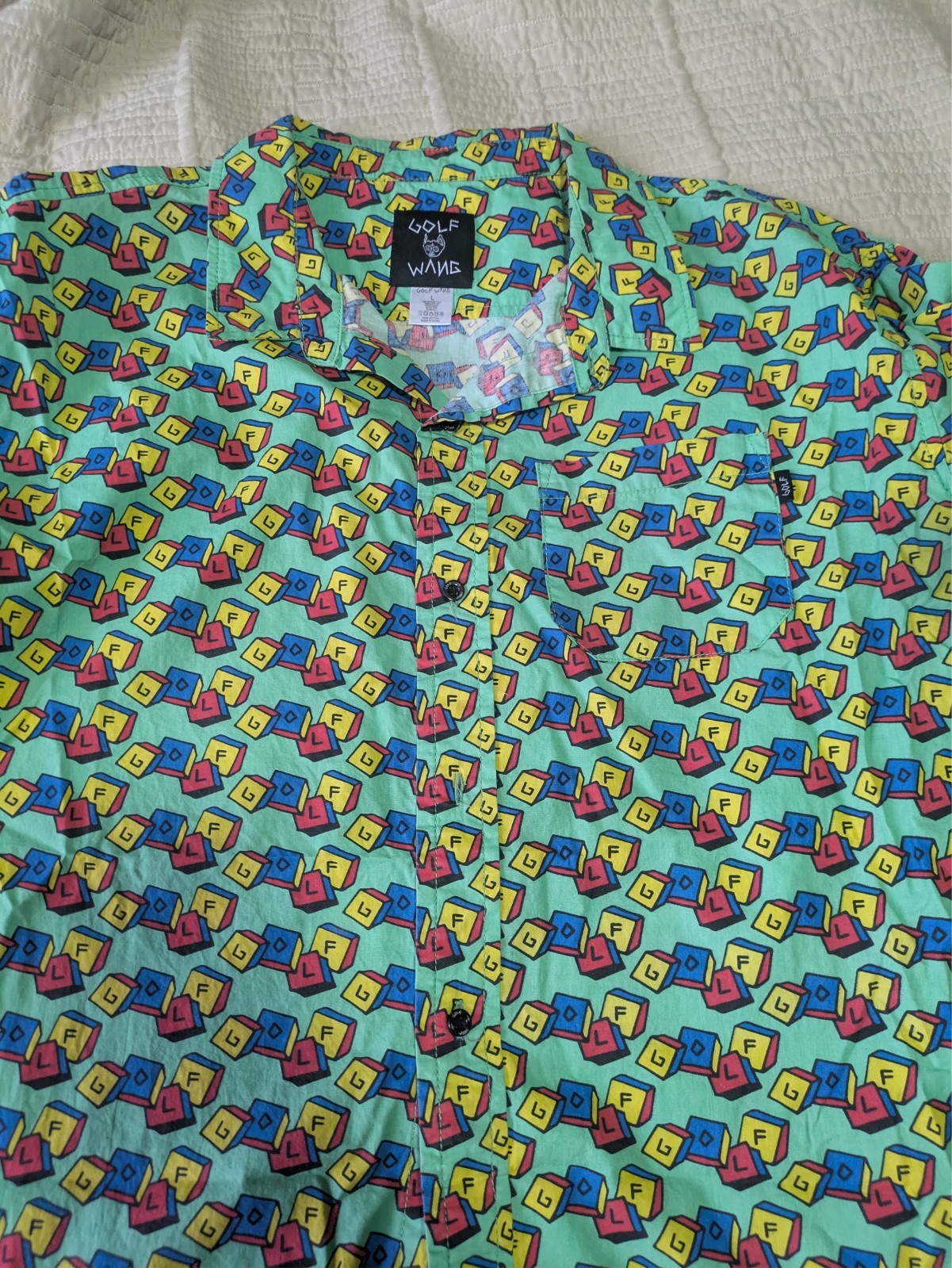 Golf Wang Blocks button up shirt Size L size LARGE
