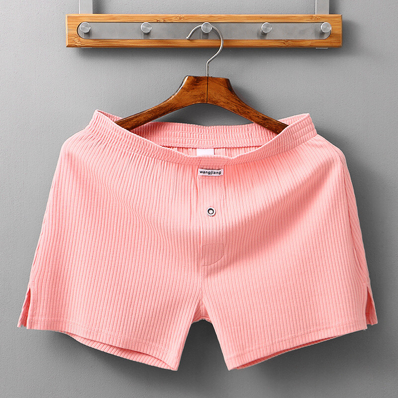 Mens Cotton Underwear Loose Boxers Shorts Cotton Soft Arrow Pants Open Flying