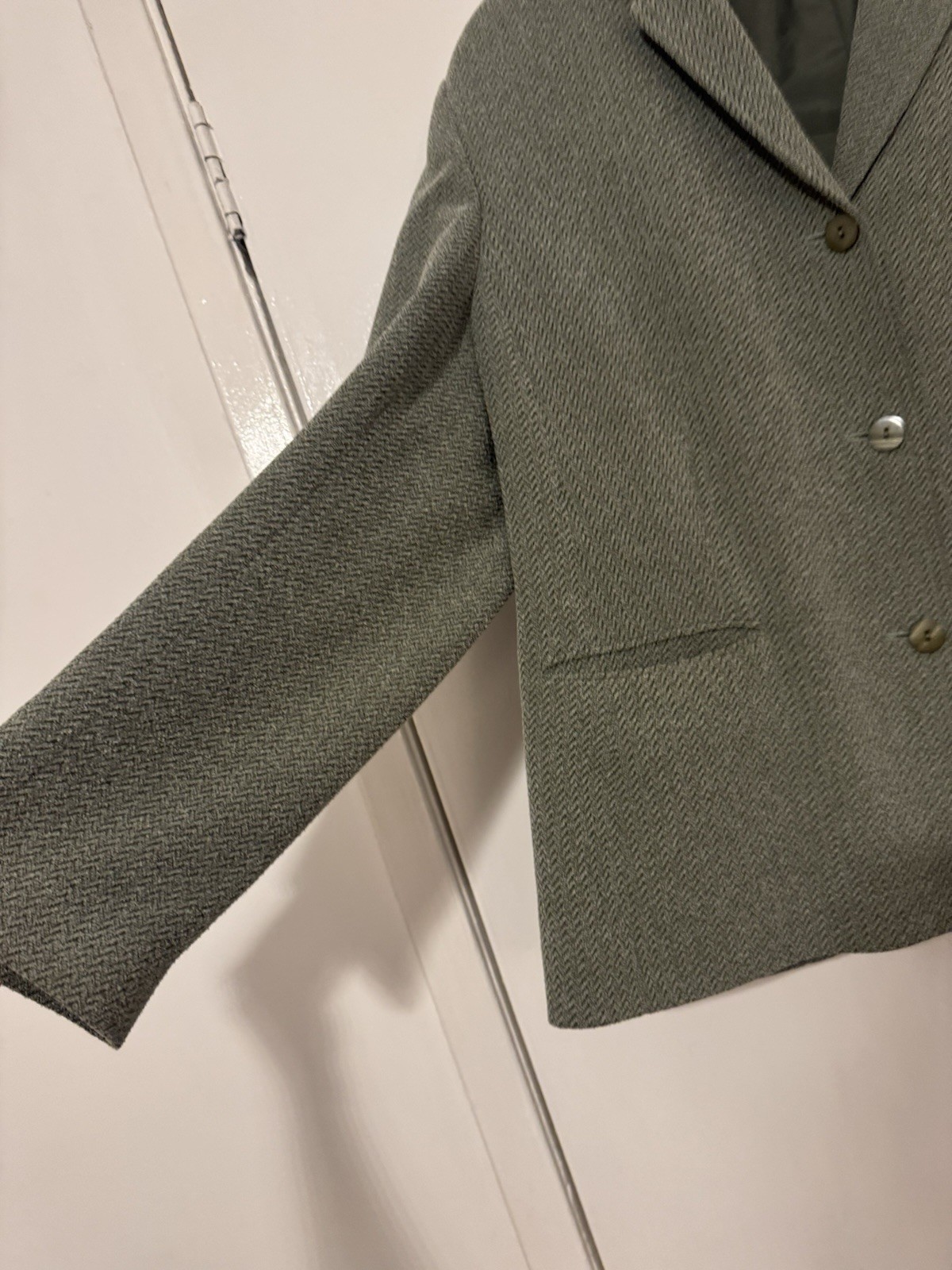 Eastex Vintage Grey Herringbone Wool Blend Blazer – Site 20 – New Without Tags