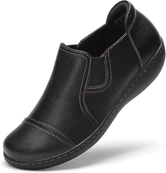 Women Arch Support Loafers Closed Toe Lightweight Flats Office Casual Daily