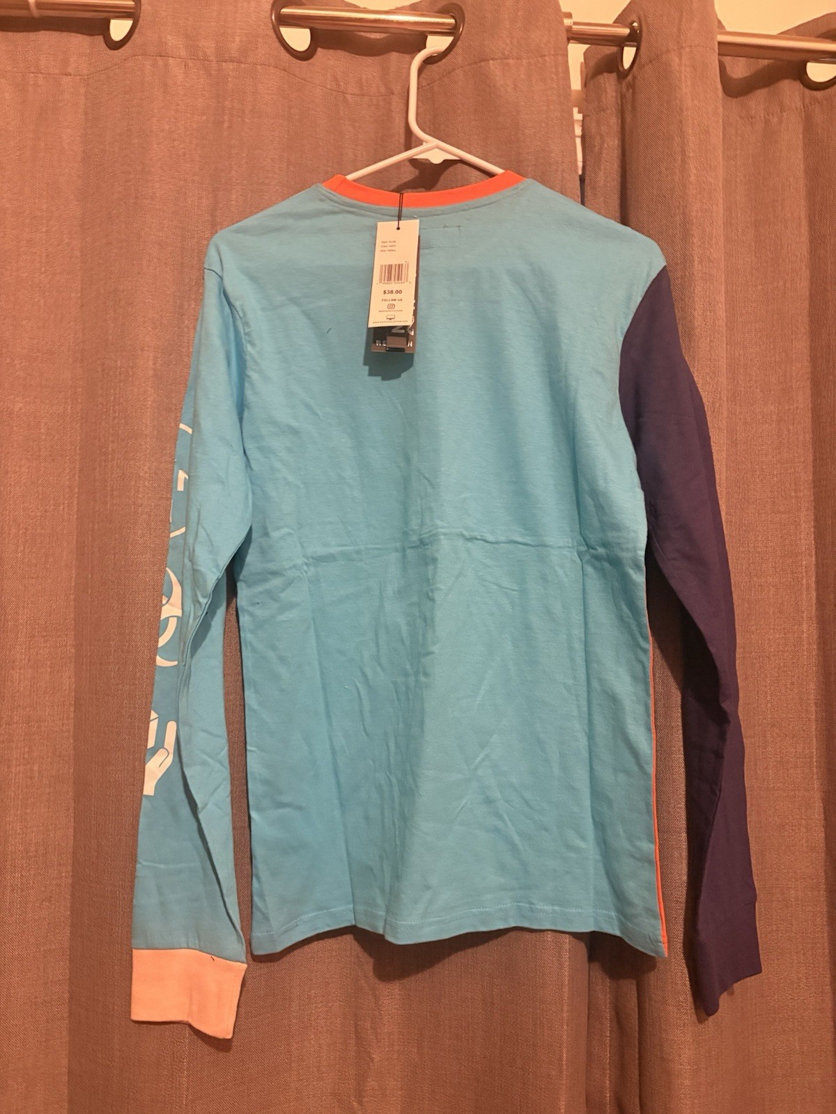 Reason RJ-68 Men’s Colorblock Long Sleeve Crew Neck T-Shirt Multicolor S