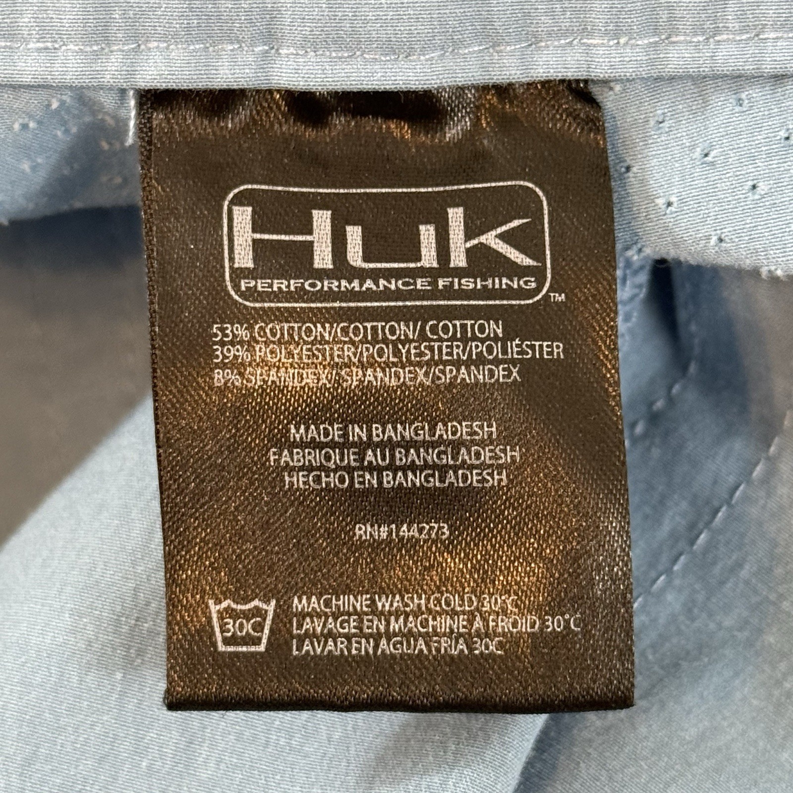 Huk Next Level Cargo Shorts Men’s 2XL Light Blue H2000011 Utility Fishing Golf