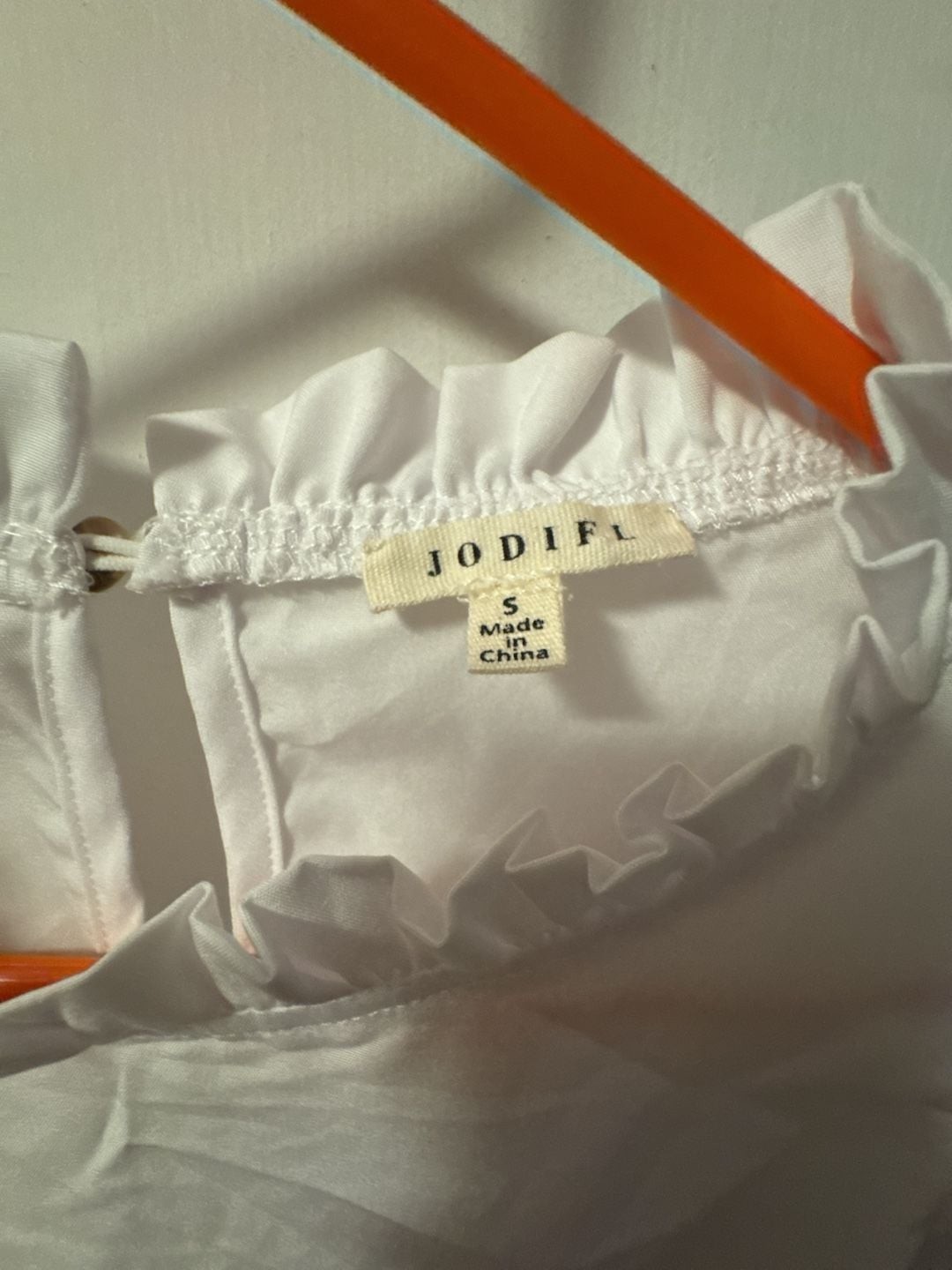 Jodifl White Smocked Ruffle Sleeve Top