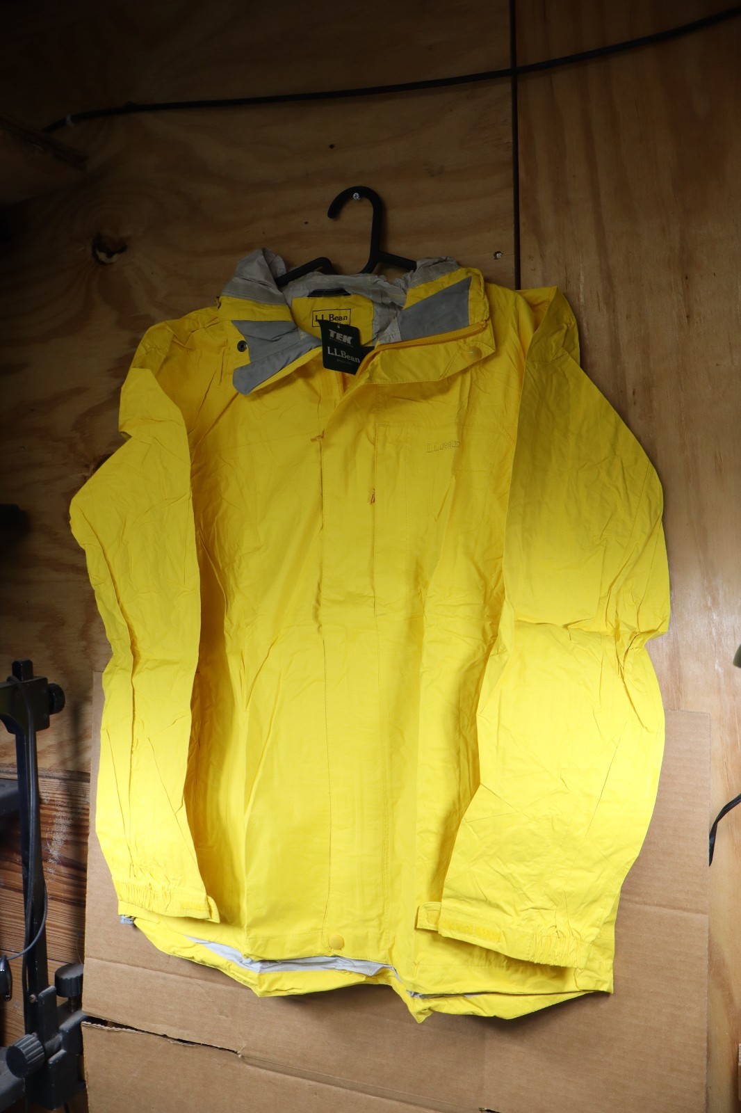 LL Bean Trail Model Rainwear Rain Jacket Bright Yellow Large Regular