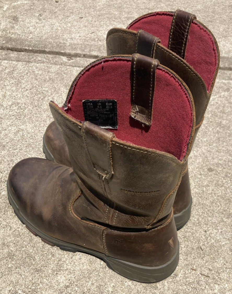 Wolverine Mens Dark Coffee Leather Cabor Wellington EPX CT Work Composite Boots