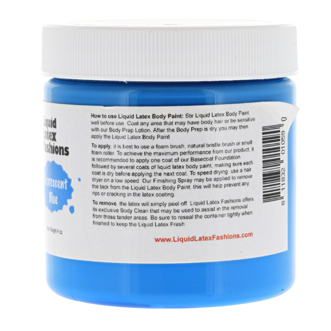 Fluorescent Blue 4 Fl Oz – Liquid Latex Face and Body Paint, SFX, Cosplay, Art