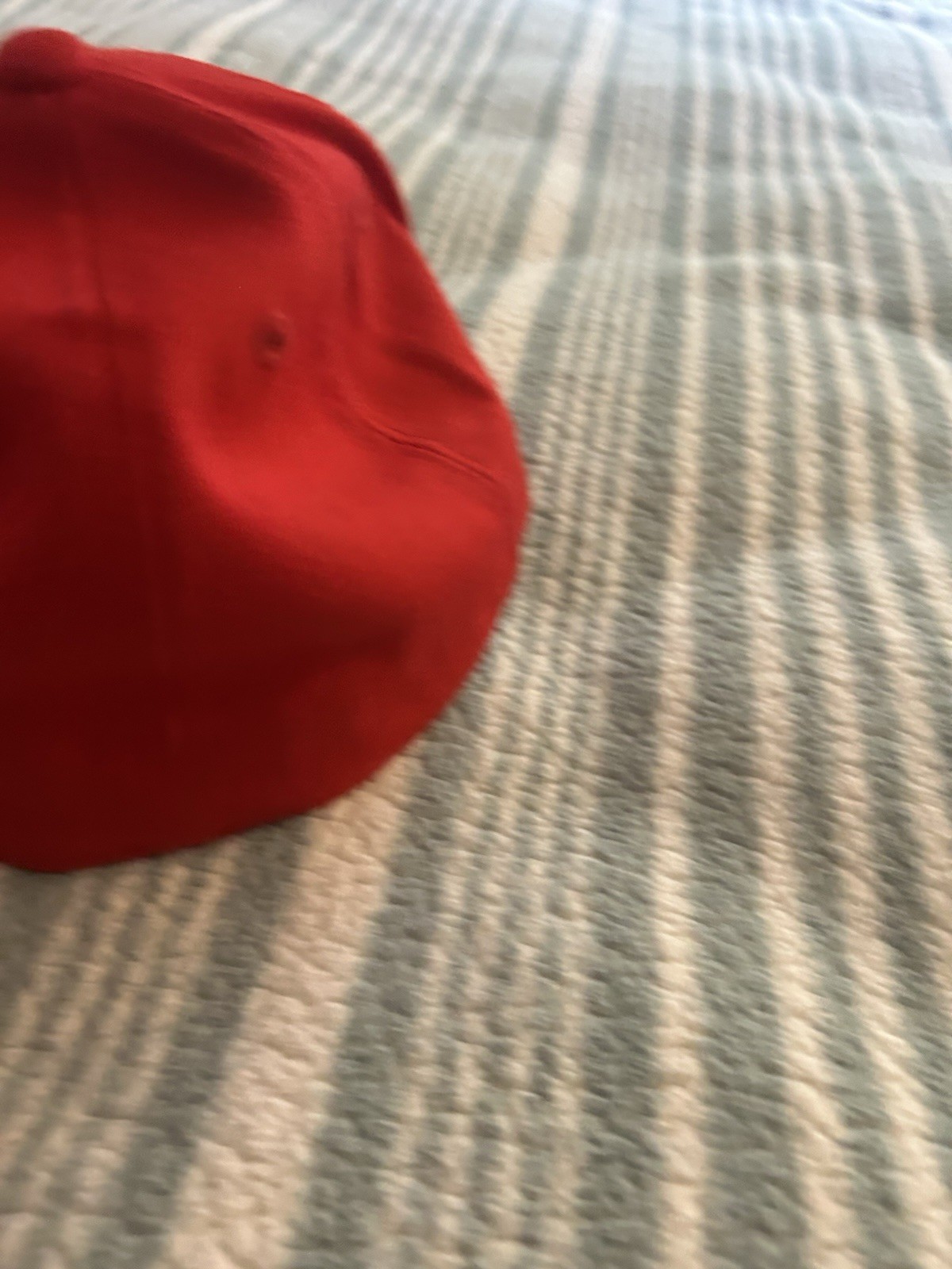 Lids Men’s Red Fitted Stretch Baseball Cap Hat, Lion Logo, Size 7 1/4-7 5/8