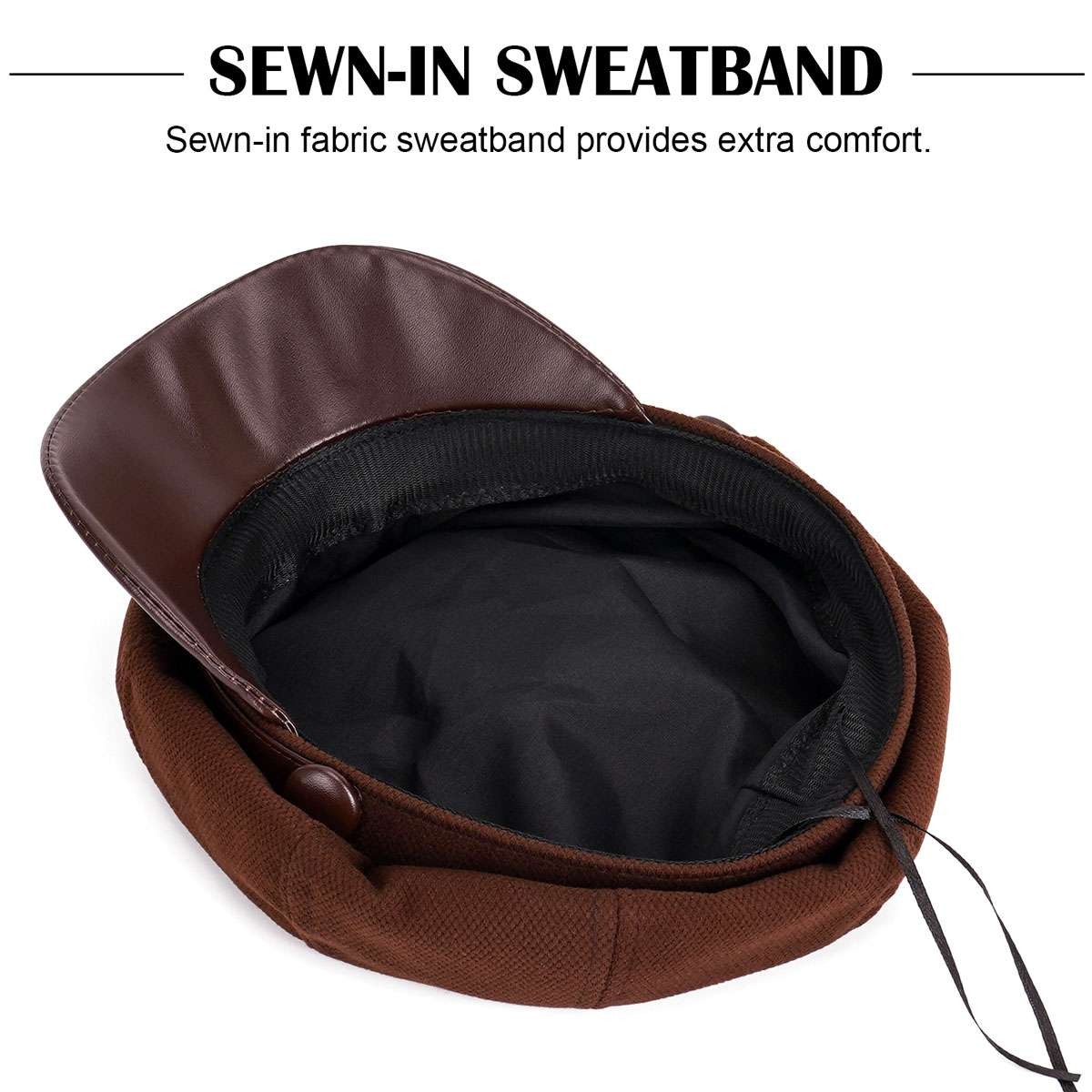 Fashion Women Men Newsboy Hat Baker Boy Peaked Beret Cap Vintage Visor Hat Cap